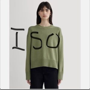 ISO!!! Everlane Boxy sweater in sage green or other shade of green, size medium